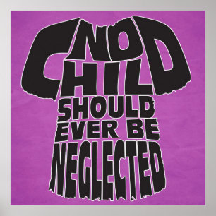 Geen enkel kind mag ooit worden genegeerd poster
