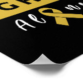 Geen enkel kind vecht alleen tegen kanker bij kind poster (Hoek)