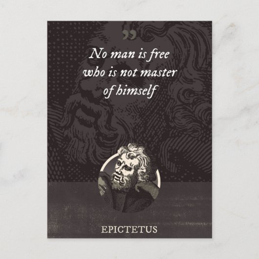 Geen enkel man is vrij, die niet zelf de baas is briefkaart (Voorkant)