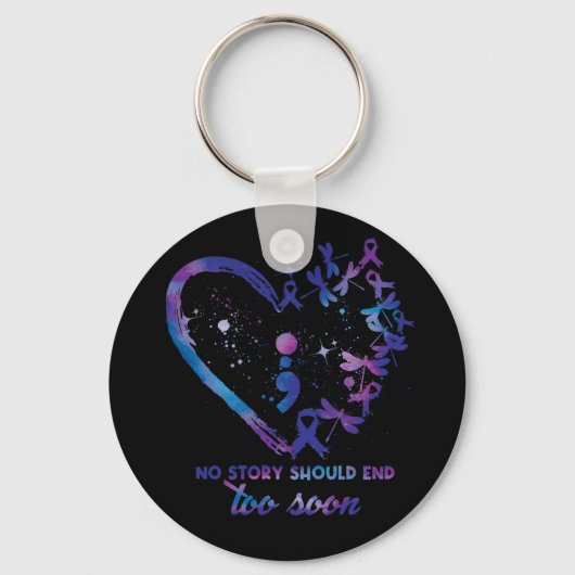 Geen enkel verhaal zou te vroeg moeten eindigen. sleutelhanger (Voorkant)