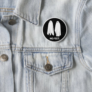 Geen enkel voetenzwart-wit geek met benedenverdiep ronde button 5,7 cm