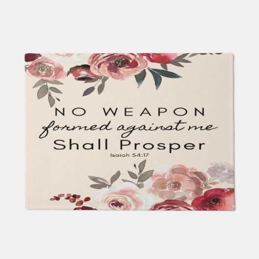 Geen enkel wapen dat tegen mij is gevormd, zal de  deurmat (Voorkant)