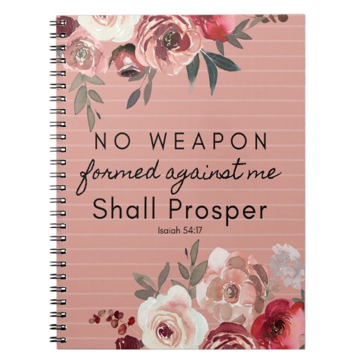 Geen enkel wapen dat tegen mij is gevormd, zal Not Notitieboek (Voorkant)