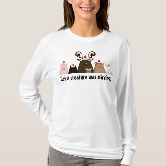 Geen enkel wezen roerde het Shirt van Kerstmis (Voorkant)