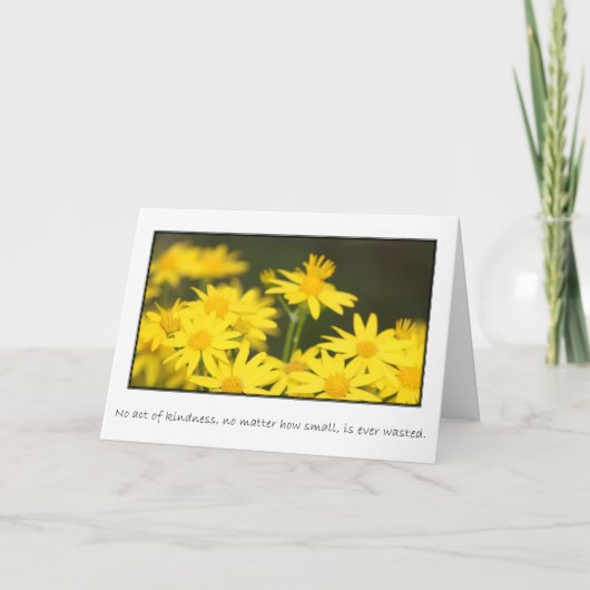 Geen enkele daad van vriendelijkheid is ooit versp kaart (Voorkant)