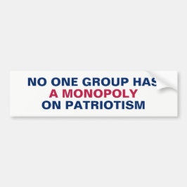 Geen enkele partij heeft een monopolie op patriott bumpersticker