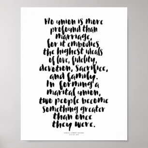 Geen enkele Unie is een prominentere liefdeshuweli Poster