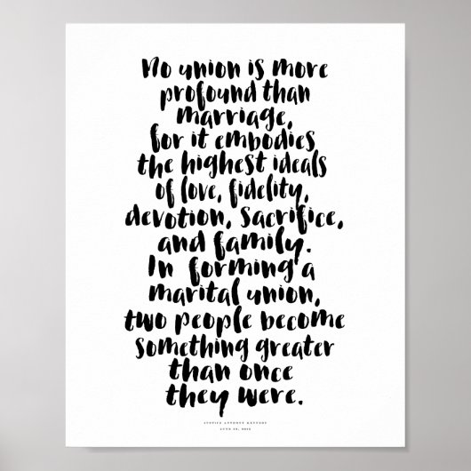 Geen enkele Unie is een prominentere liefdeshuweli Poster (Voorkant)