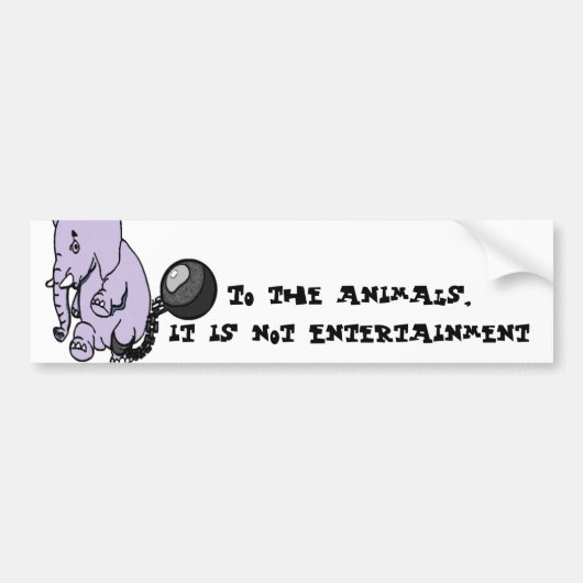 Geen entertainmentBumpersticker Bumpersticker (Voorkant)