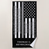 Geen equivalente uitdrukking in het Nederlands, ma Strandlaken (Voorkant)