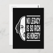 Geen erfenis is zo rijke Shakespeare citeert de sp Briefkaart (Voorkant / Achterkant)