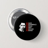 GEEN ERVARING, GEEN OBAMA RONDE BUTTON 5,7 CM (Voorkant /achterkant)