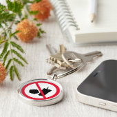 Geen eten Drink teken | Premium-Sleutelhanger Sleutelhanger (Zijkant)