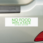 Geen eten met een gezicht bumpersticker (Op auto)