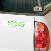 Geen eten met een gezicht bumpersticker (Op Truck)
