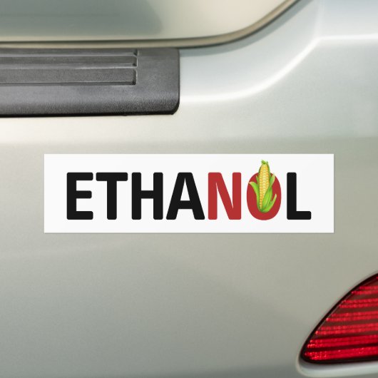 Geen ethanol Bumpersticker (Op auto)
