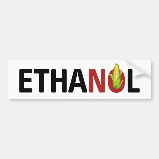 Geen ethanol Bumpersticker (Voorkant)
