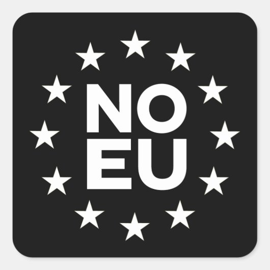 Geen EU-Sticker v2 omgekeerd Vierkante Sticker (Voorkant)