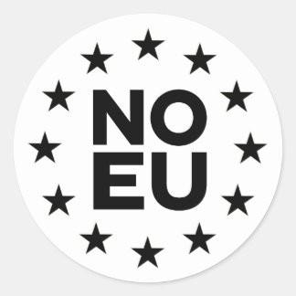 Geen EU v2-Sticker Ronde Sticker