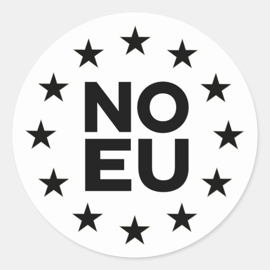 Geen EU v2-Sticker Ronde Sticker (Voorkant)
