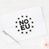 Geen EU v2-Sticker Ronde Sticker (Envelop)