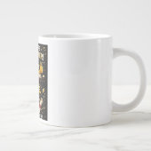 Geen examens meer, grappige afstuderen grote koffiekop (Rechts)