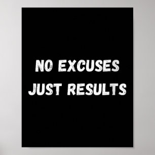 Geen excuses, alleen resultaten - Bodybuilding Fit Poster