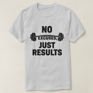 Geen excuses alleen resultaten gym t-shirt