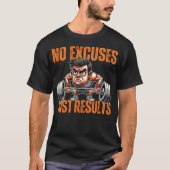 Geen excuses Alleen resultaten - Gym T-shirt Grapp (Voorkant)