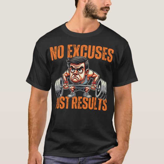 Geen excuses Alleen resultaten - Gym T-shirt Grapp (Voorkant)