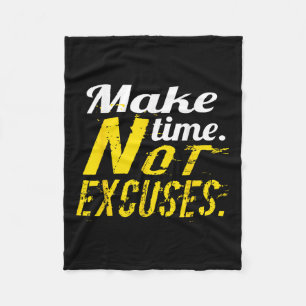 Geen excuses Gym & Fitness Workout Motivation Fleece Deken