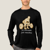 Geen excuses Gym Motivatie Ontwerp Tri-Blend Shirt (Voorkant volledig)