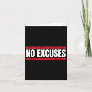 Geen excuses Inspirerend Gezegde Motivatie Gym W Kaart