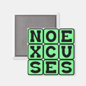 Geen Excuses, Internet Meme Magneet (Voorkant / Achterkant)