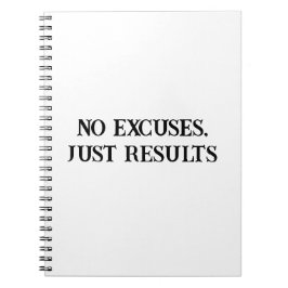 Geen excuses Motivatie Mannen Notitieboek