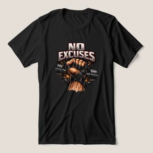 Geen Excuses Tri-Blend Shirt (Design voorkant)