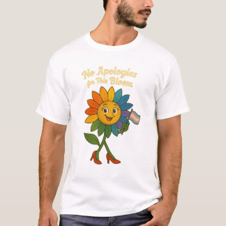Geen excuses voor deze bloei t-shirt