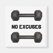 Geen excuses voor dumbbell magneet (Voorkant)