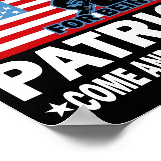 Geen excuses voor het feit dat je een patriot bent poster (Hoek)