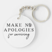 Geen excuses voor het overleven van Sleutelhanger (Achterkant)