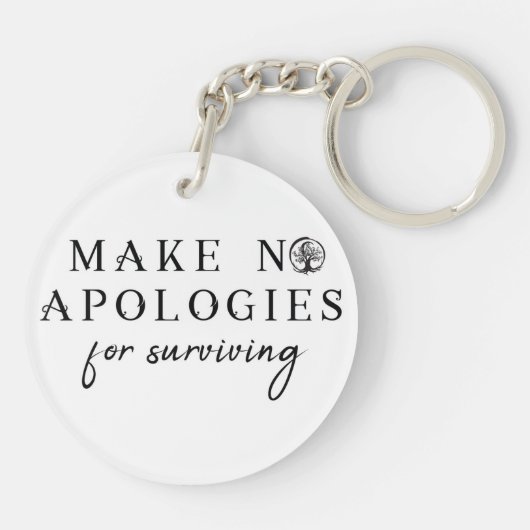 Geen excuses voor het overleven van Sleutelhanger (Achterkant)