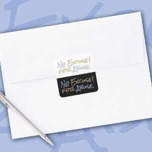 Geen Excuses voor Misbruik Giftig Misbruik Bewustz Vierkante Sticker