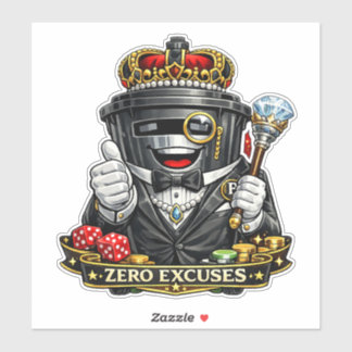 Geen Excuses - Waterdichte Sticker voor Afvalconta
