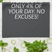 Geen excuses - Workout Motivatie Theedoek (Gevouwen)
