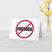 GEEN EXCUSSIES MOTIVATIE SIGN SYMBOOL ZWART WITE KAART (Gele Bloem)