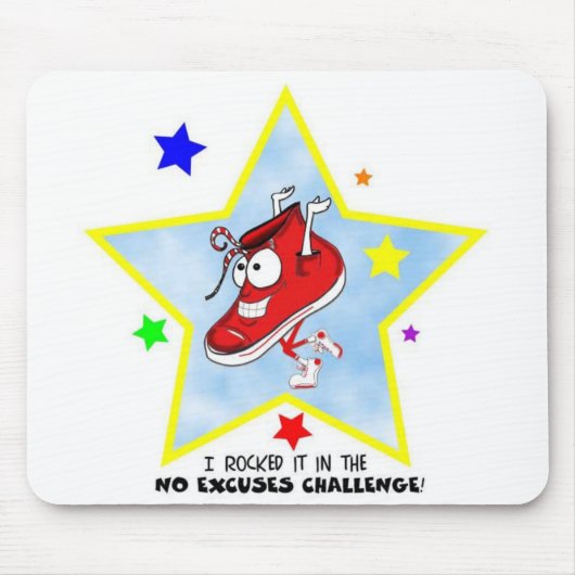 GEEN EXCUSSIES Uitdaging Mousepad Muismat (Voorkant)