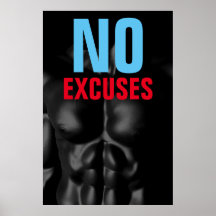 Geen excuus Bodybuilding Fitness Motivatie