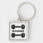 "Geen excuus" Dumbbells Sleutelhanger (Voorkant)