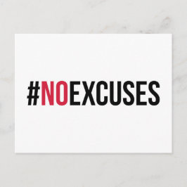 Geen excuus Gym Quote Briefkaart
