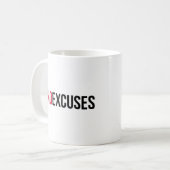 Geen excuus Gym Quote Koffiemok (Voorkant links)